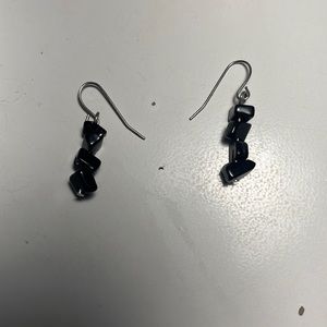 Black Stone Earrings